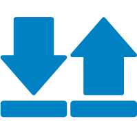 Icons upload download